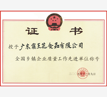 全國鄉(xiāng)鎮(zhèn)企業(yè)質(zhì)量工作先進(jìn)單位